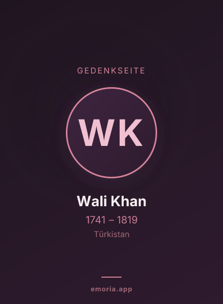 Gedenkportrait von Wali Khan
