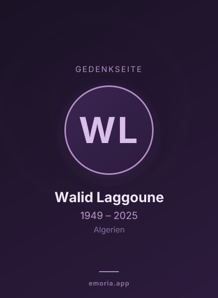 Gedenkportrait von Walid Laggoune