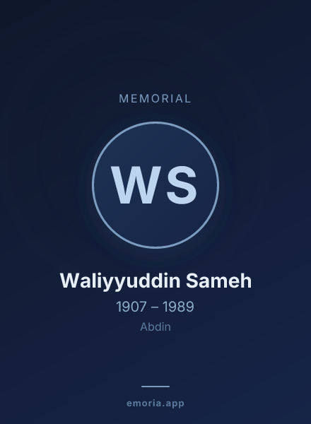 Memorial portrait of Waliyyuddin Sameh