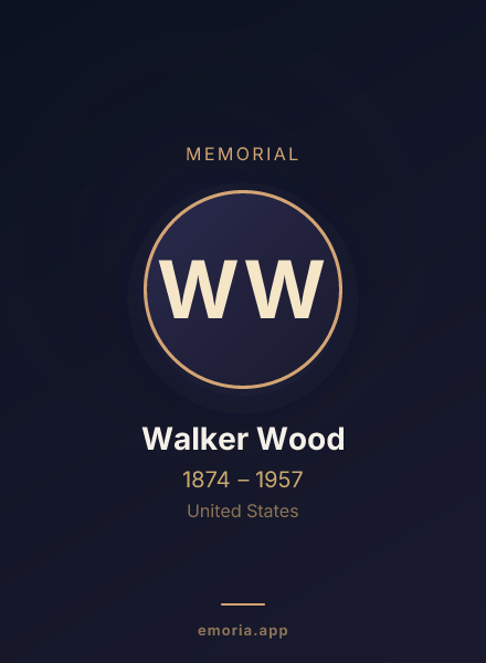 Memorial portrait of Walker Wood