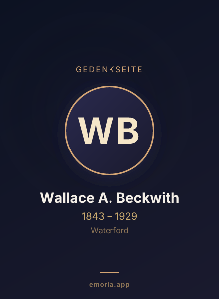 Gedenkportrait von Wallace A. Beckwith