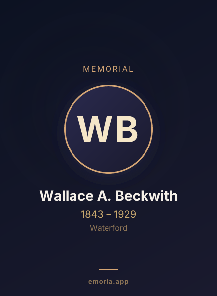 Memorial portrait of Wallace A. Beckwith