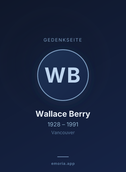 Gedenkportrait von Wallace Berry