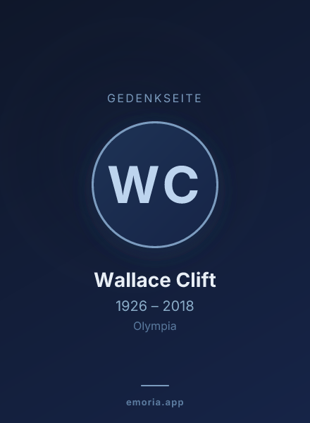 Gedenkportrait von Wallace Clift