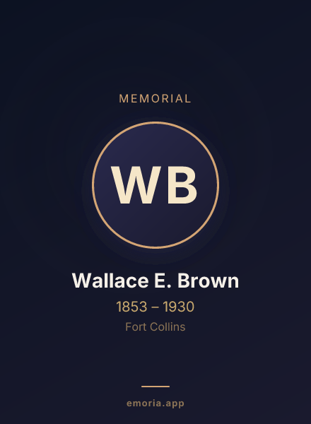 Memorial portrait of Wallace E. Brown