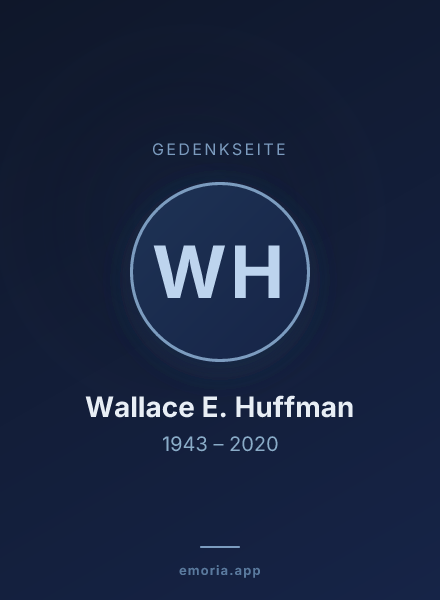 Gedenkportrait von Wallace E. Huffman