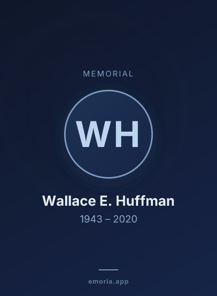 Memorial portrait of Wallace E. Huffman