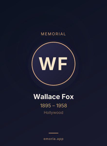 Memorial portrait of Wallace Fox