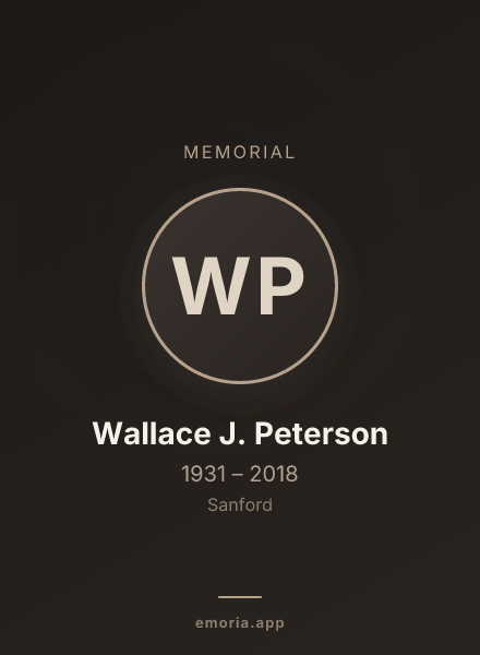 Memorial portrait of Wallace J. Peterson