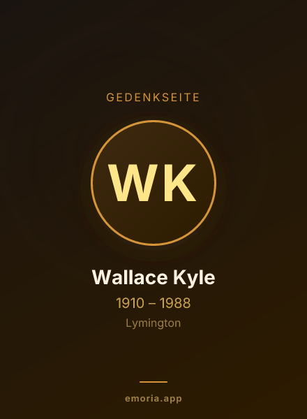 Gedenkportrait von Wallace Kyle