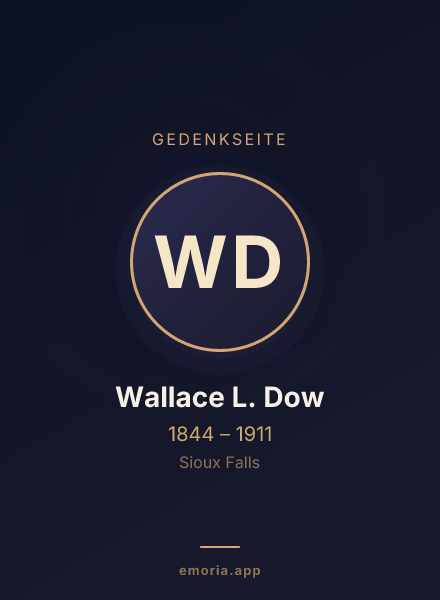 Gedenkportrait von Wallace L. Dow