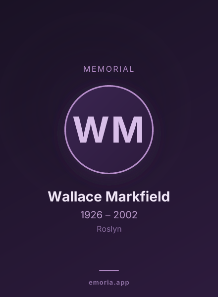 Memorial portrait of Wallace Markfield
