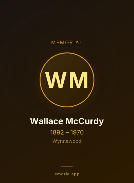 Memorial portrait of Wallace McCurdy
