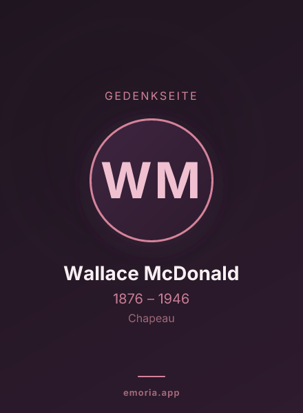 Gedenkportrait von Wallace McDonald