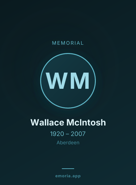 Memorial portrait of Wallace McIntosh