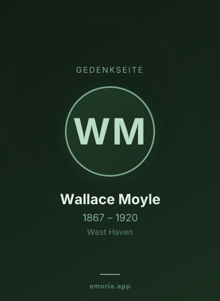 Gedenkportrait von Wallace Moyle