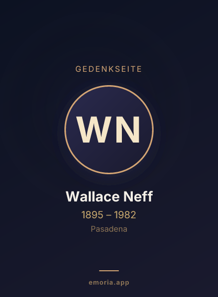Gedenkportrait von Wallace Neff