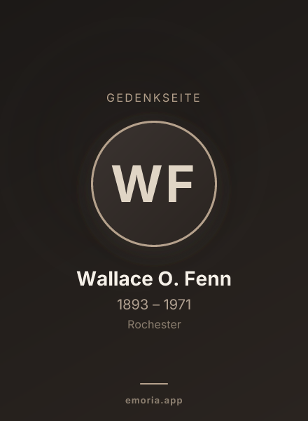 Gedenkportrait von Wallace O. Fenn