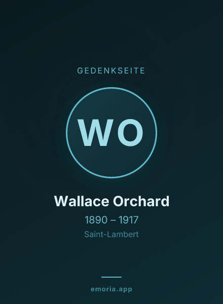 Gedenkportrait von Wallace Orchard