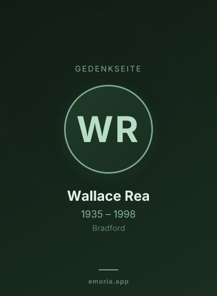 Gedenkportrait von Wallace Rea