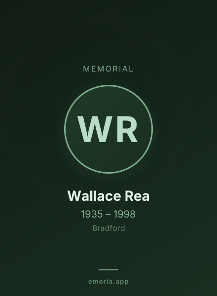 Memorial portrait of Wallace Rea