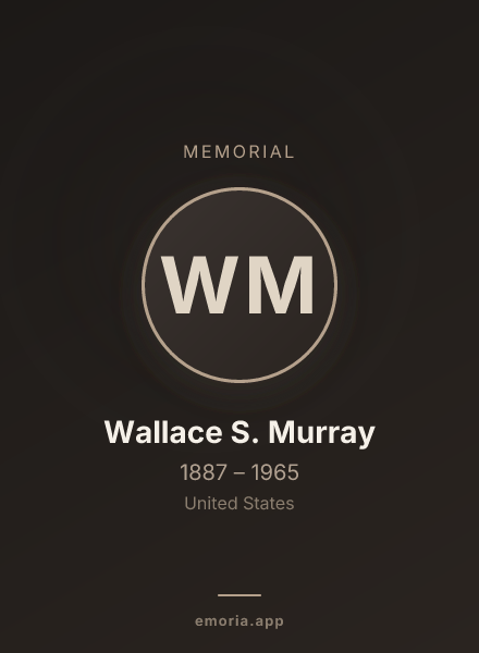 Memorial portrait of Wallace S. Murray