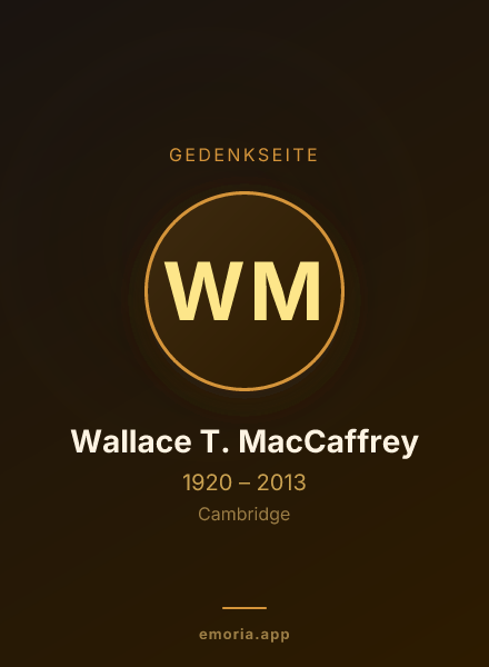 Gedenkportrait von Wallace T. MacCaffrey