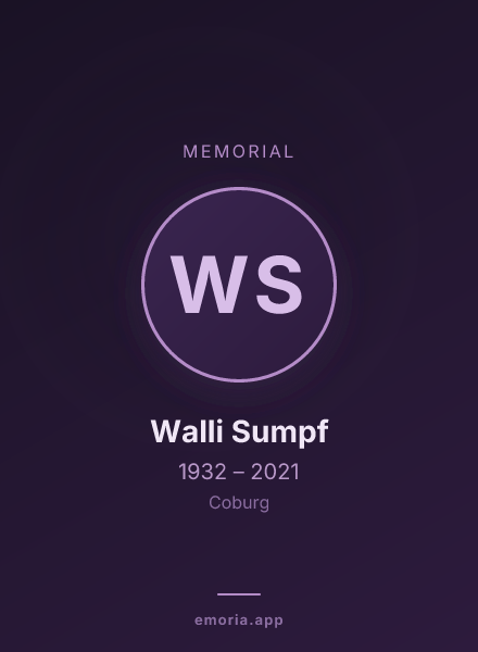 Memorial portrait of Walli Sumpf