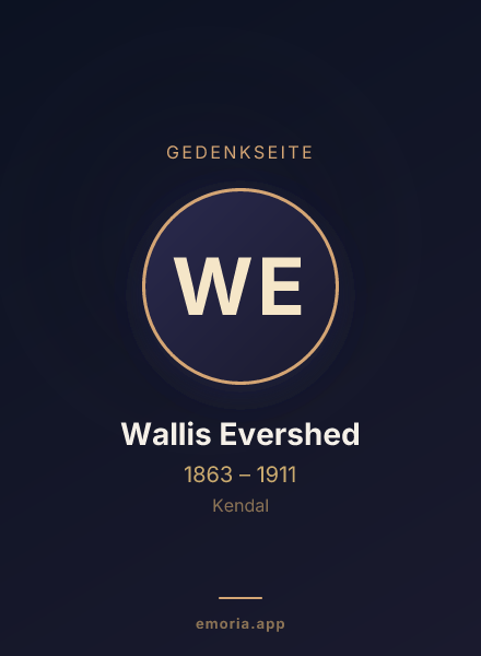 Gedenkportrait von Wallis Evershed
