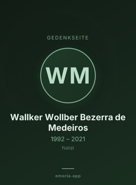 Gedenkportrait von Wallker Wollber Bezerra de Medeiros