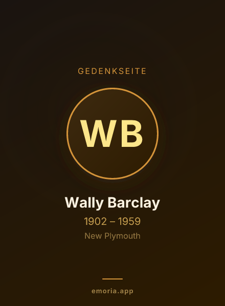 Gedenkportrait von Wally Barclay