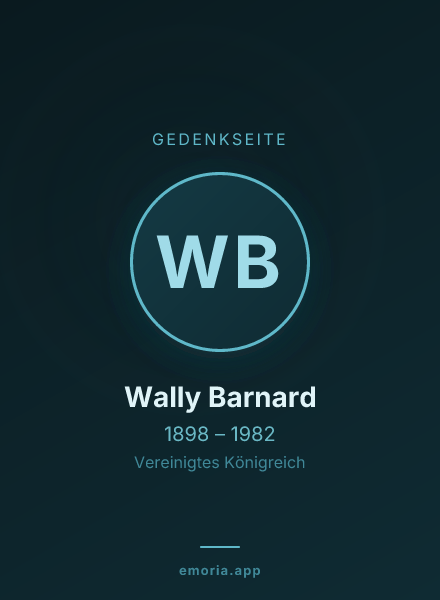 Gedenkportrait von Wally Barnard