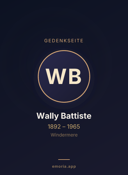 Gedenkportrait von Wally Battiste