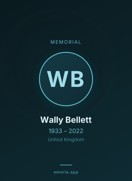 Memorial portrait of Wally Bellett