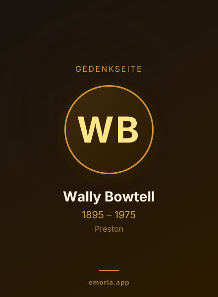 Gedenkportrait von Wally Bowtell