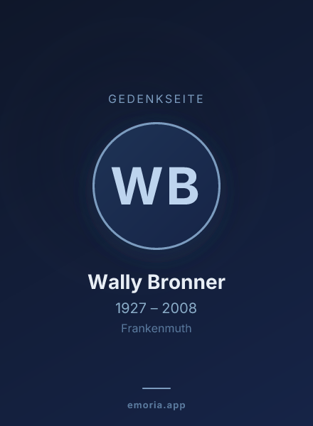 Gedenkportrait von Wally Bronner