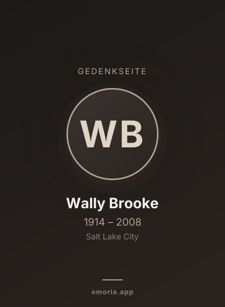 Gedenkportrait von Wally Brooke