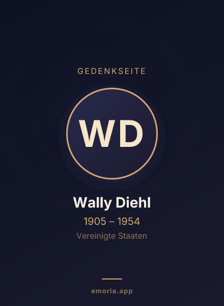Gedenkportrait von Wally Diehl