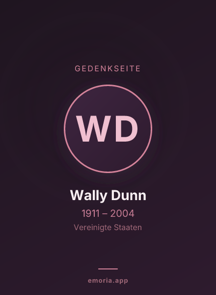 Gedenkportrait von Wally Dunn