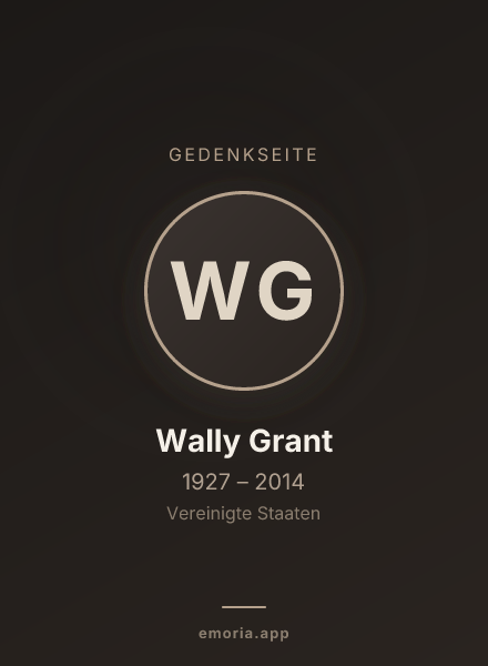 Gedenkportrait von Wally Grant