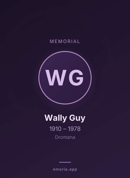 Memorial portrait of Wally Guy