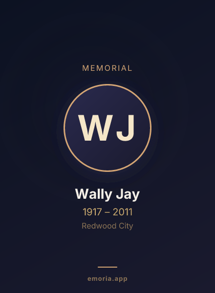 Memorial portrait of Wally Jay