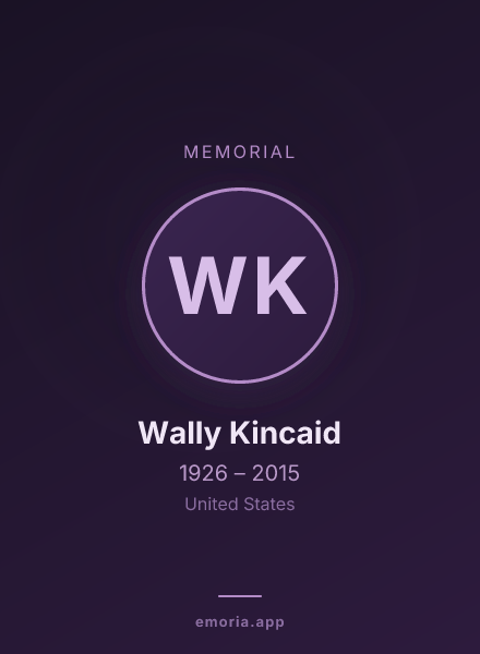 Memorial portrait of Wally Kincaid