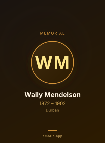 Memorial portrait of Wally Mendelson