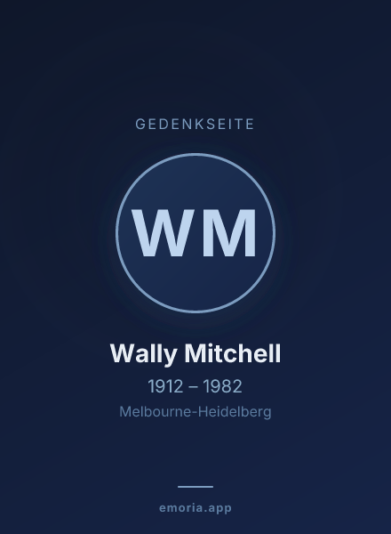 Gedenkportrait von Wally Mitchell