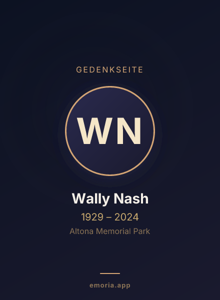 Gedenkportrait von Wally Nash