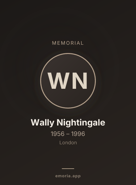 Memorial portrait of Wally Nightingale