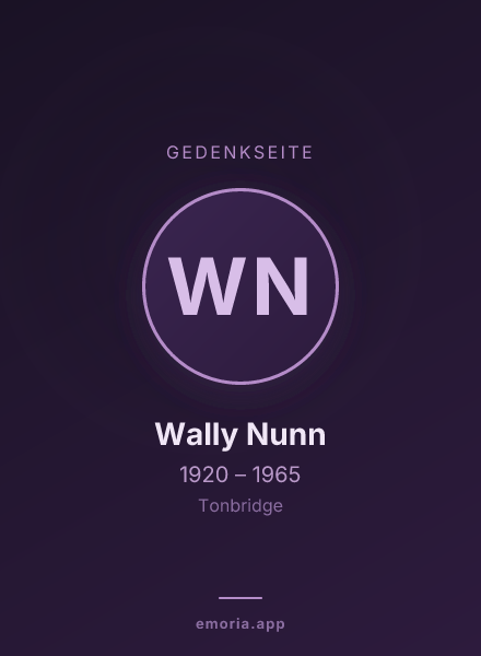 Gedenkportrait von Wally Nunn