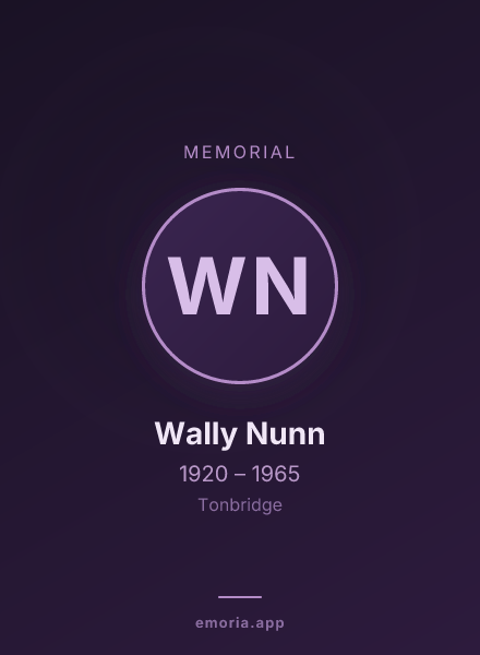 Memorial portrait of Wally Nunn