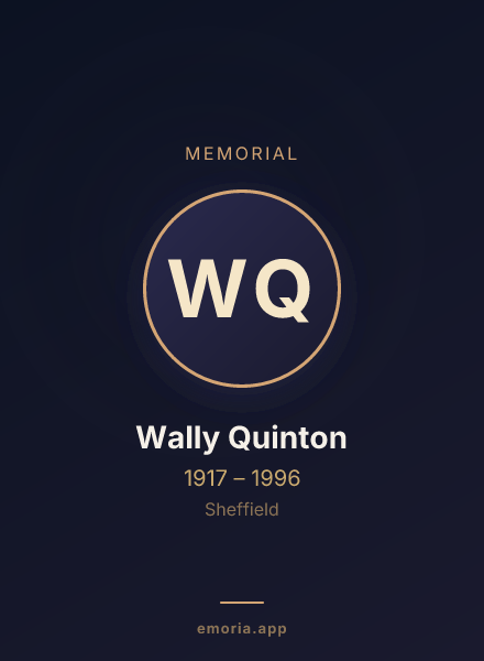 Memorial portrait of Wally Quinton